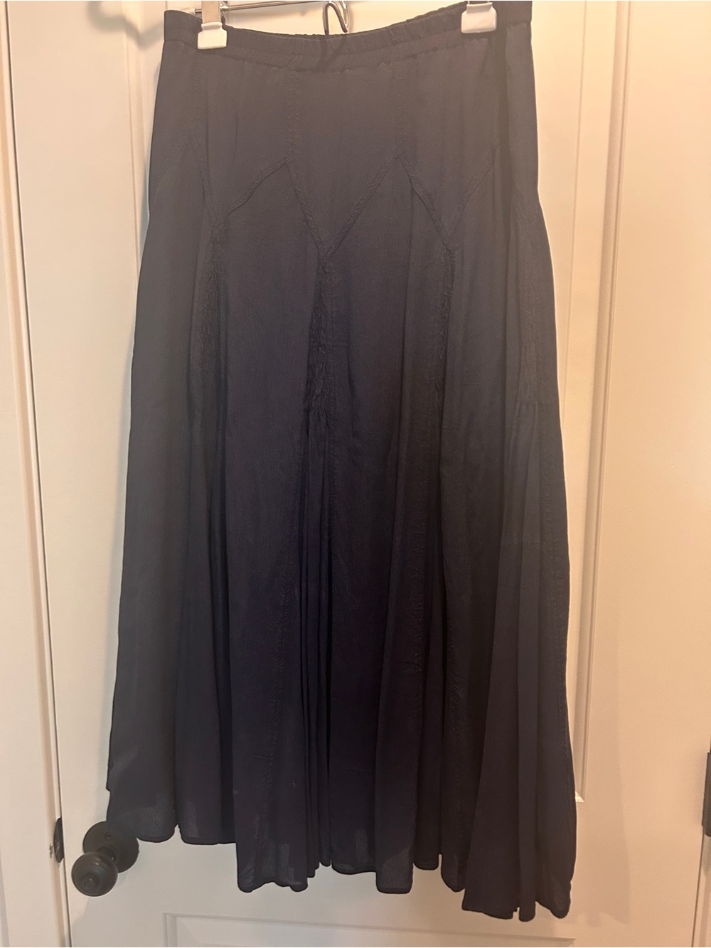 Coldwater Creek Black Flowing Maxi Skirt Petite small women’s